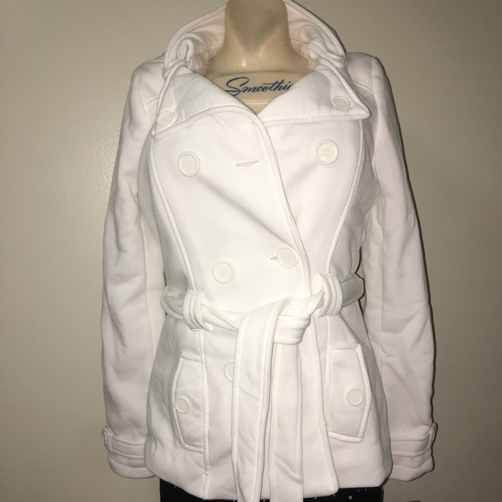 White pea coat